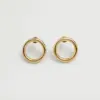 Embossed hoop earrings