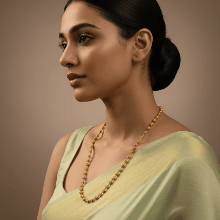 Traditional Gold-Plated Beaded Chain