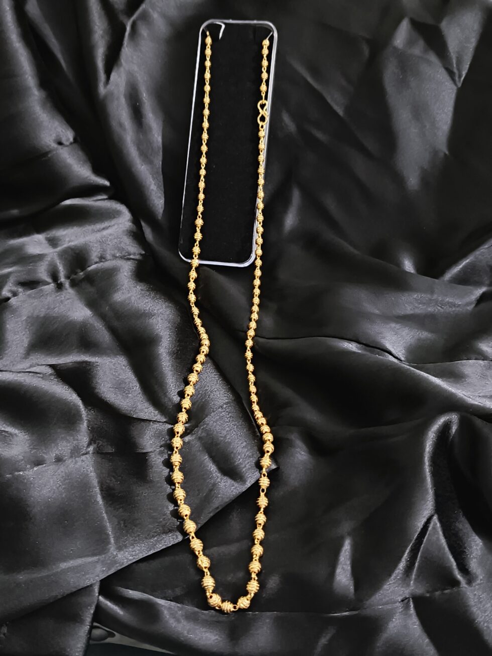Traditional Gold-Plated Beaded Chain