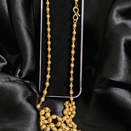 Traditional Gold-Plated Beaded Chain