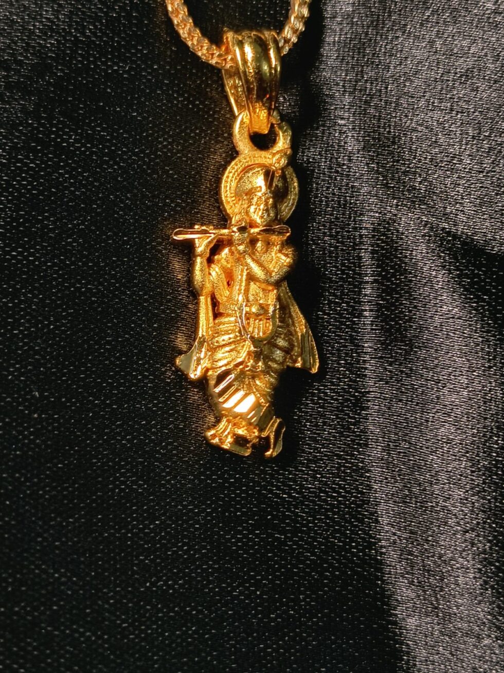 2K Gold-Plated Religious Pendant with Chain