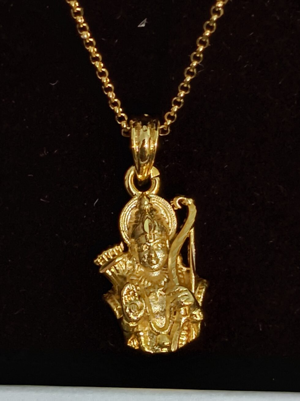 Gold-Plated Chain with Shree Ram Pendant