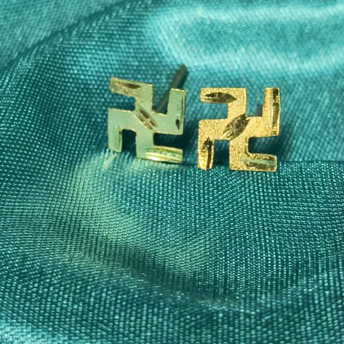 Elegant Swastik Stud Earrings