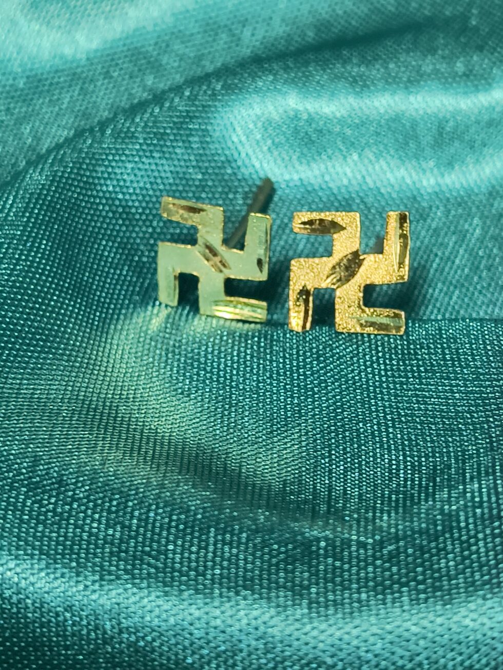 Elegant Swastik Stud Earrings