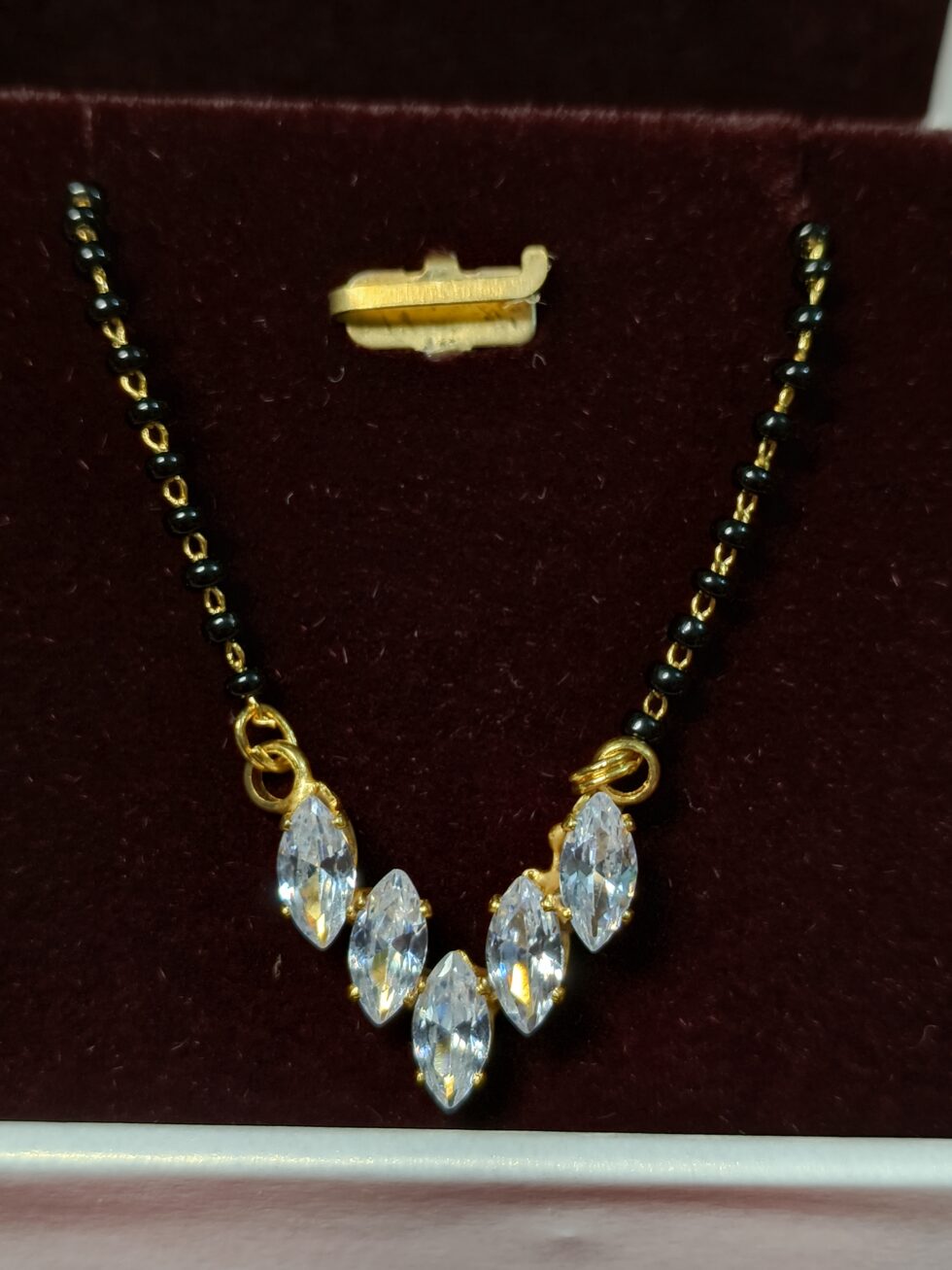 Double-Layer Mangalsutra with American Diamonds