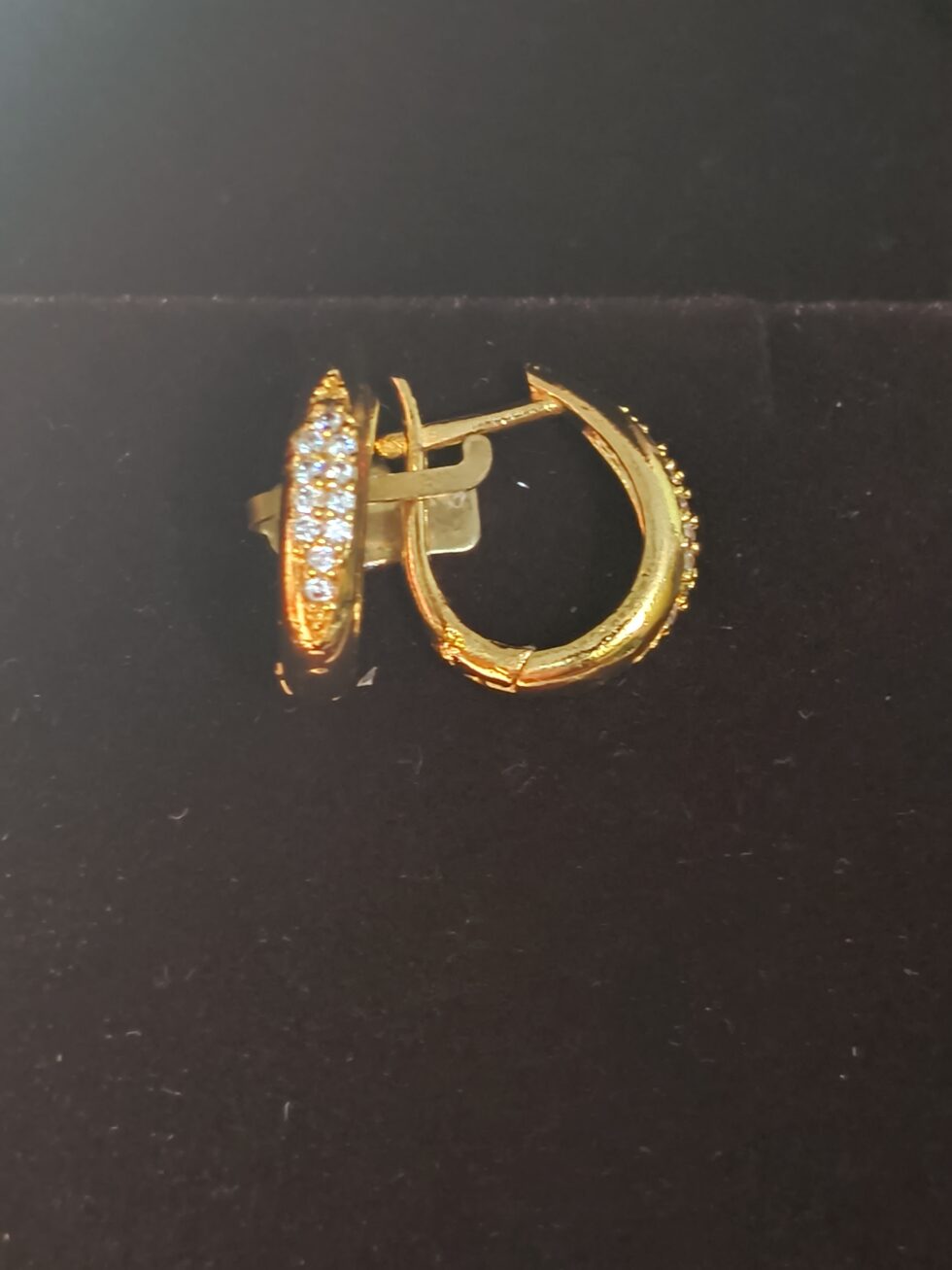 Gold-Plated American Diamond Earrings