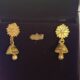 Gold-Plated Jhumka Stud Earrings