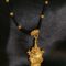 Lord Brahma gold and black beaded necklace