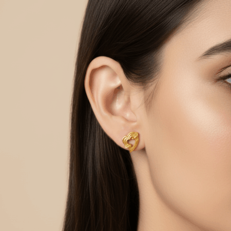 Gold-Plated Heart Knot Earrings – 2025’s Most Elegant Pair