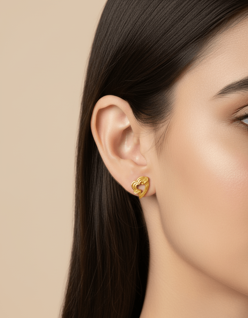 Gold-Plated Heart Knot Earrings – 2025’s Most Elegant Pair