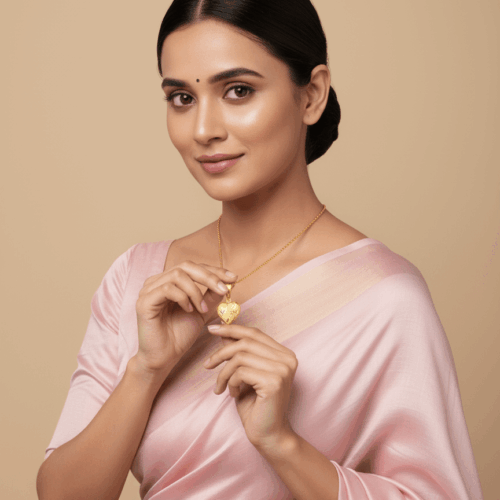 Gold-plated heart locket