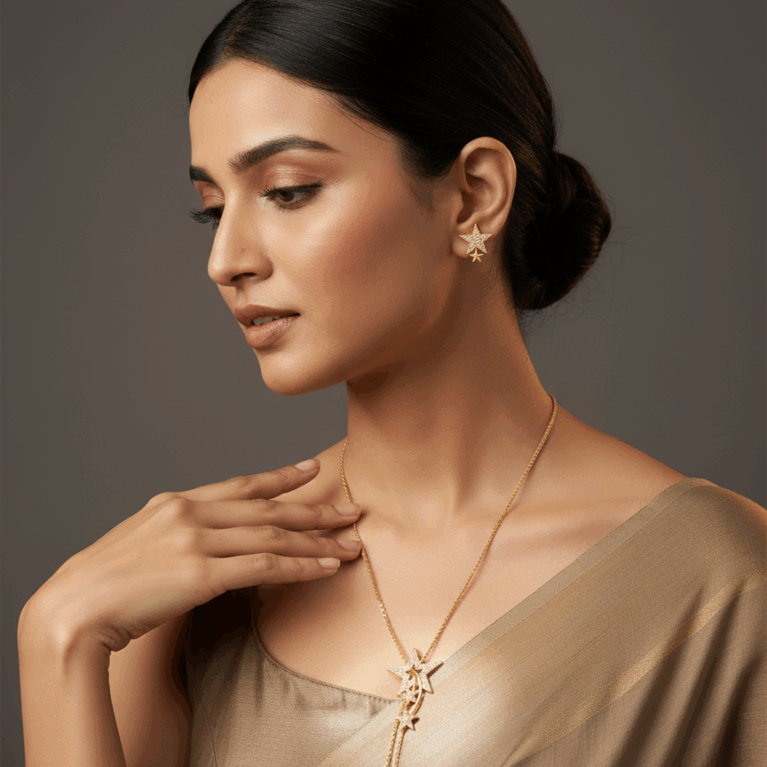 Gold Plated Star Jewelry Set