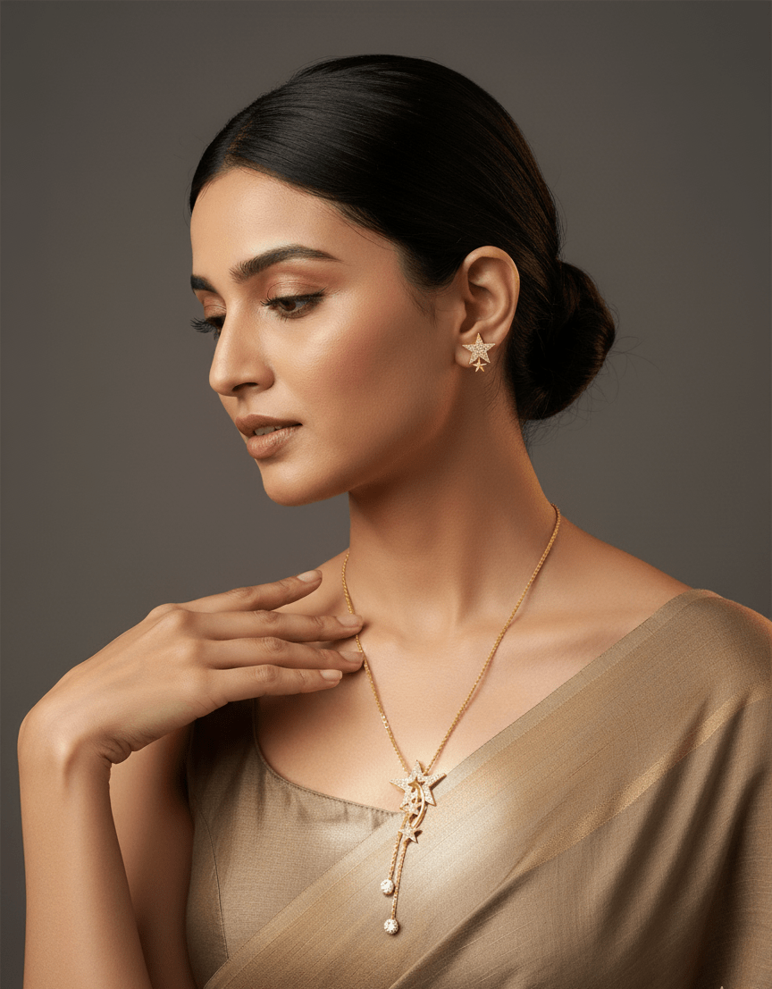 Gold Plated Star Jewelry Set