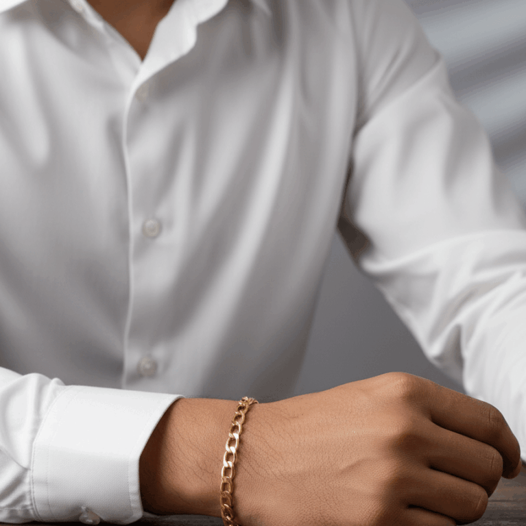 gold-plated bracelet for men