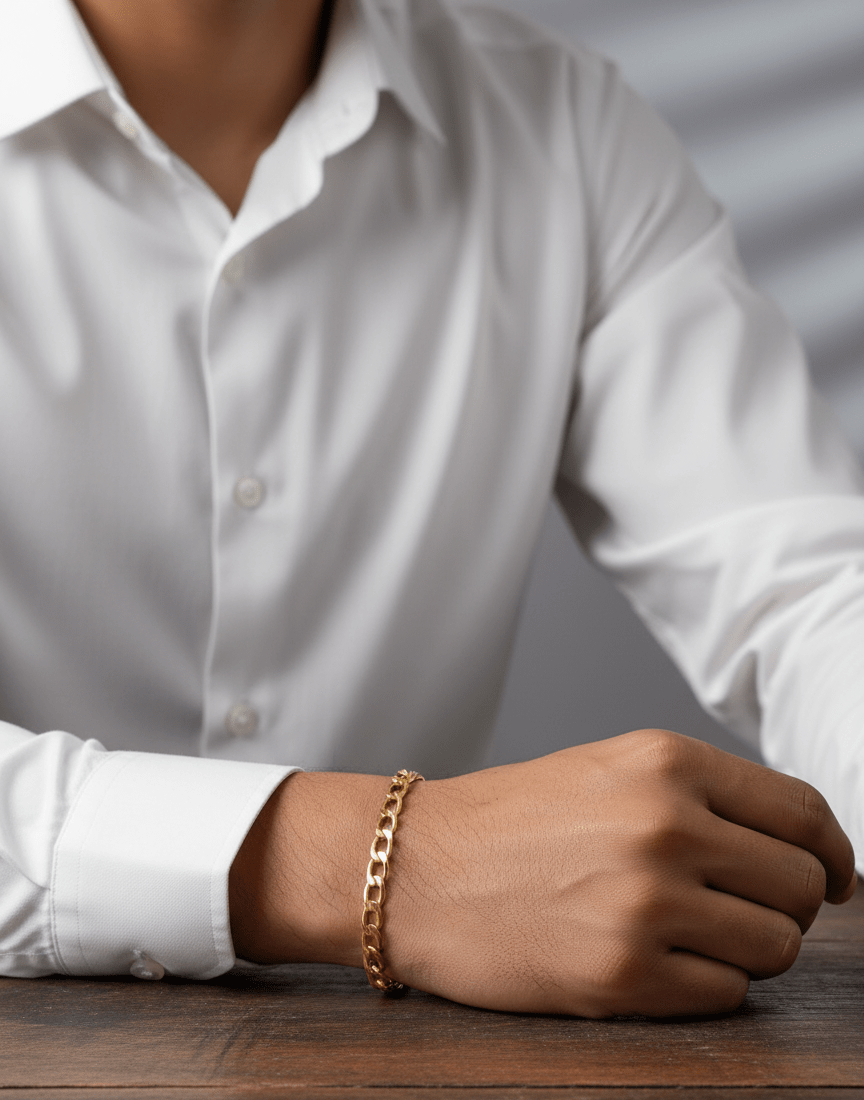 gold-plated bracelet for men