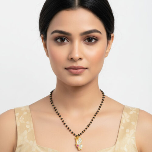 Butterfly Mangalsutra with American Diamonds